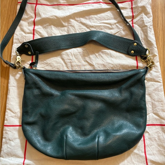 Clare V green moyen messenger bag - Picture 3 of 8